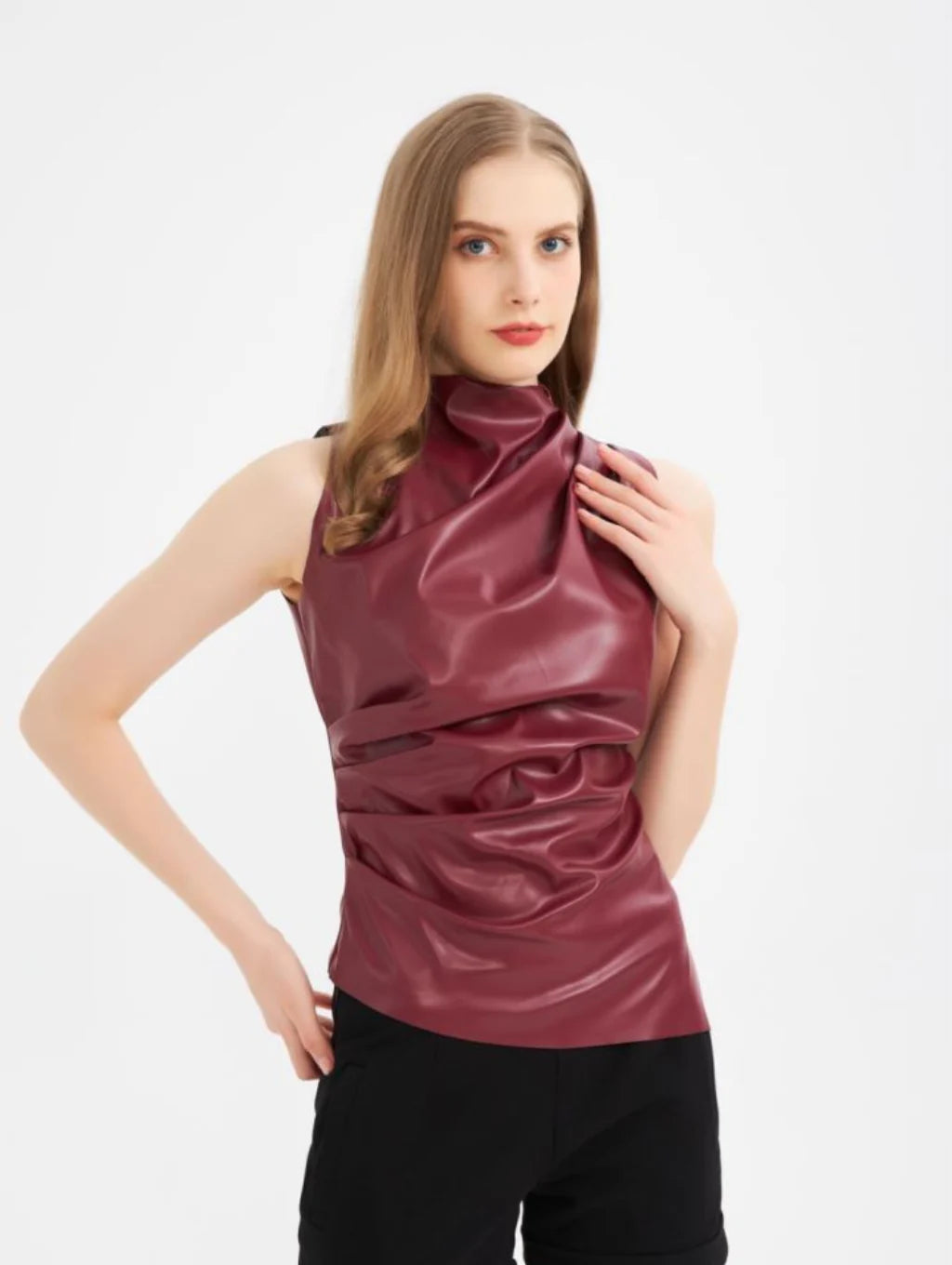 Lexie Faux Leather Top