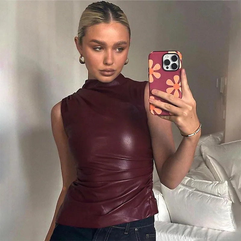 Lexie Faux Leather Top